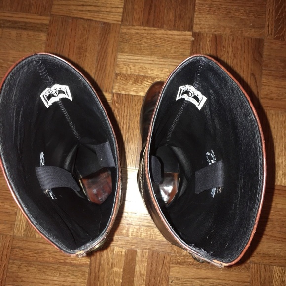 FRYE Distressed 17" Brown Leather Riding Boots 8 - Picture 8 of 8